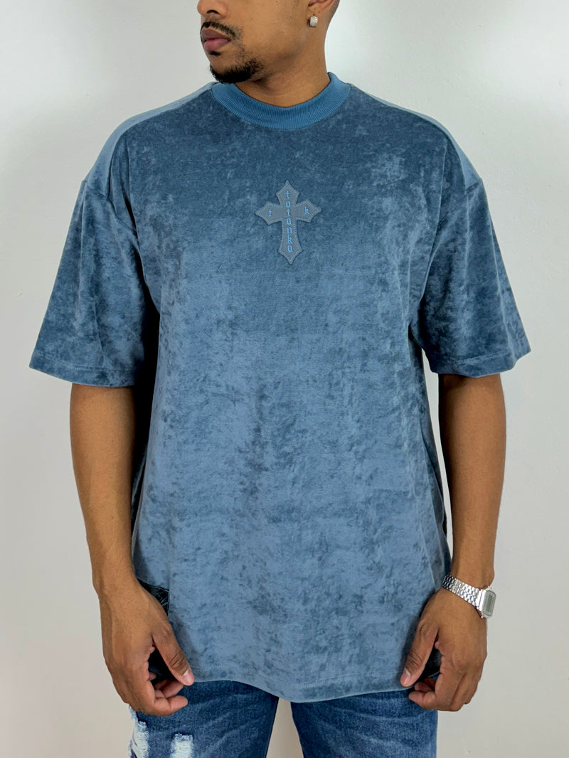 Camiseta Oversized Cross Azul - Totankta