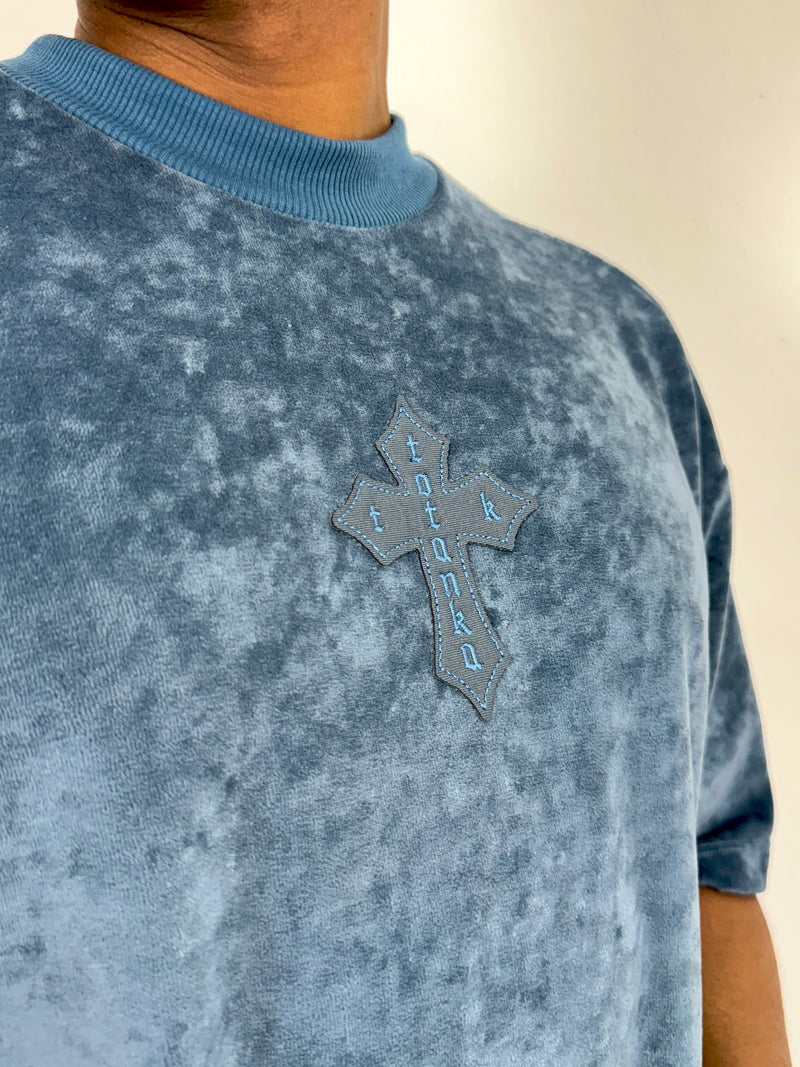 Camiseta Oversized Cross Azul - Totankta