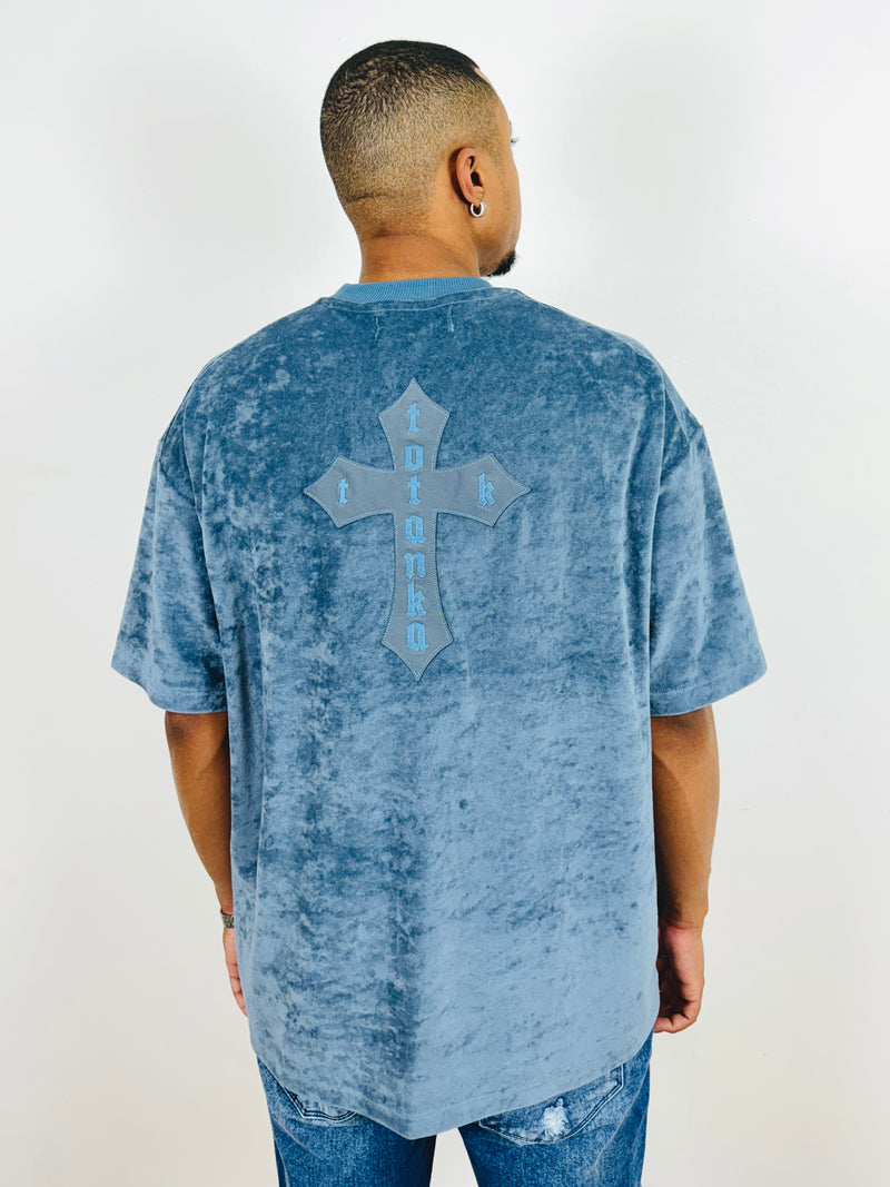 Camiseta Oversized Cross Azul - Totankta