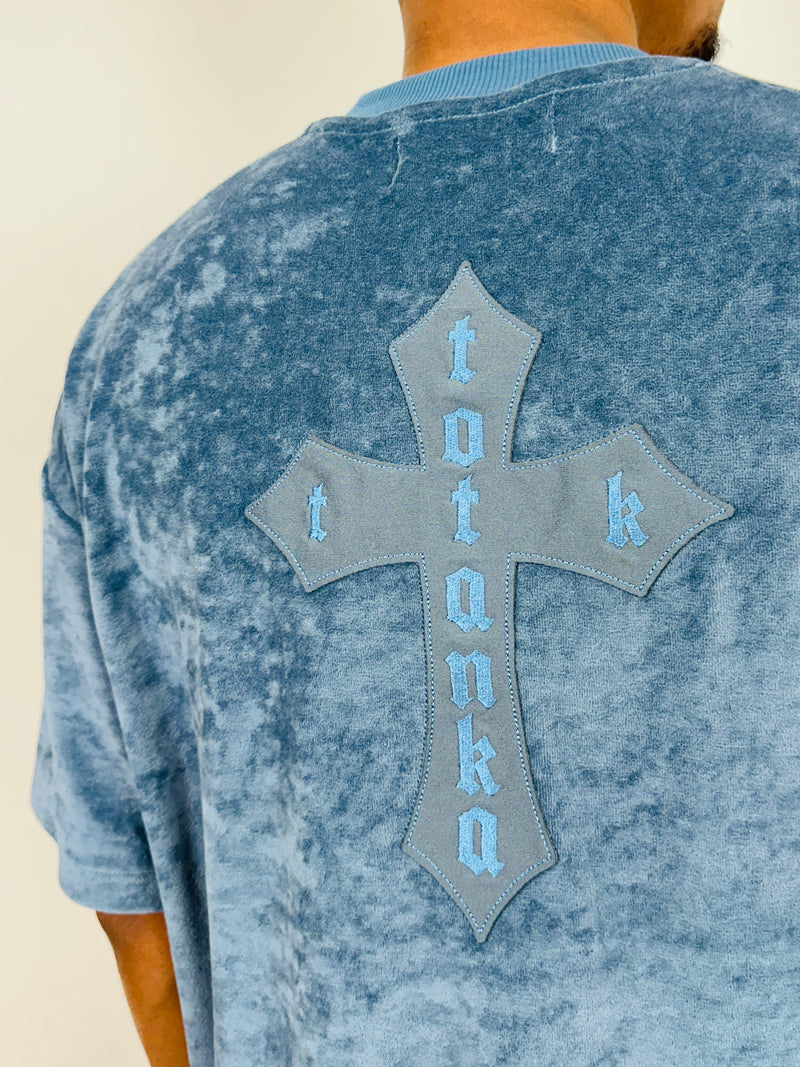 Camiseta Oversized Cross Azul - Totankta