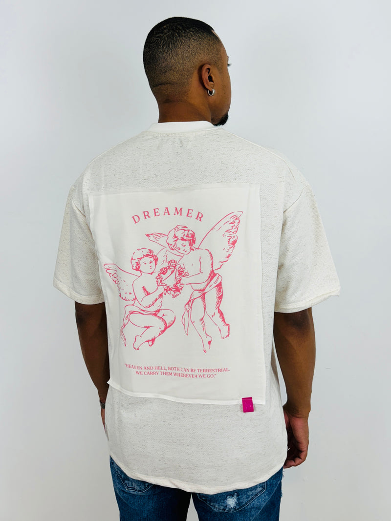 Camiseta Oversized Angel OF Heaven Off White - Totanka