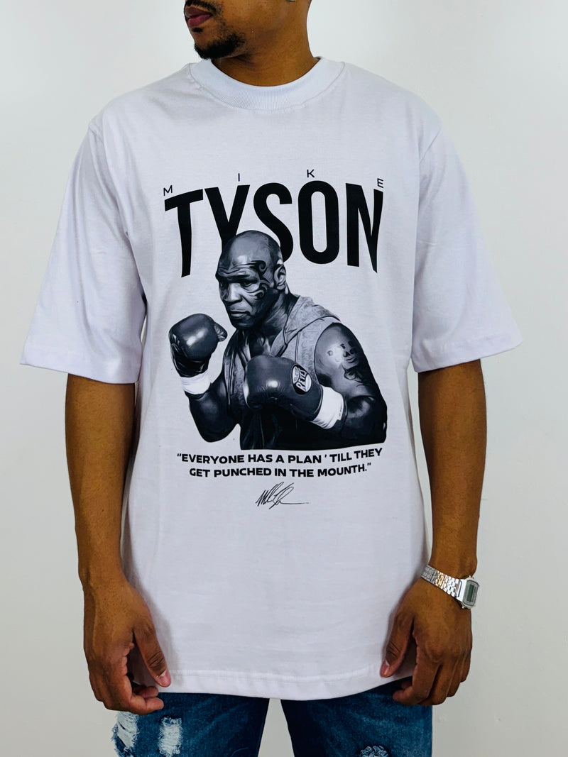 Camiseta Oversized Mike Tyson Branca - Nois é Nois