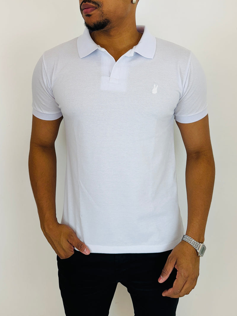 Camisa Polo Bordada Branca - Vip