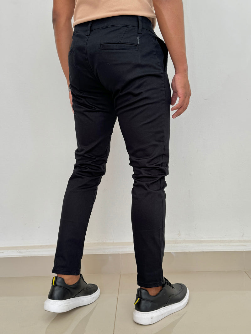 Calça Alfaiataria Skinny Preta- Zip Off