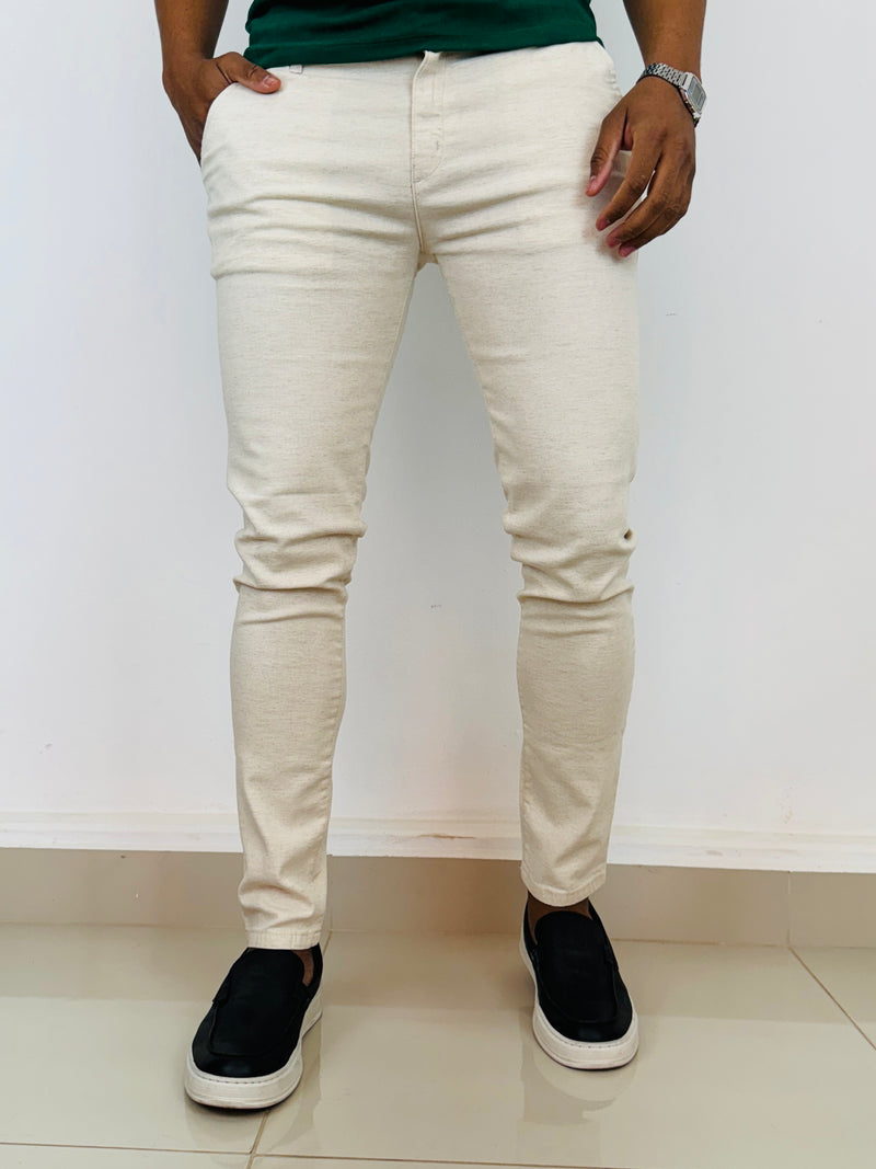 Calça Alfaiataria Skinny Natural - Zikani