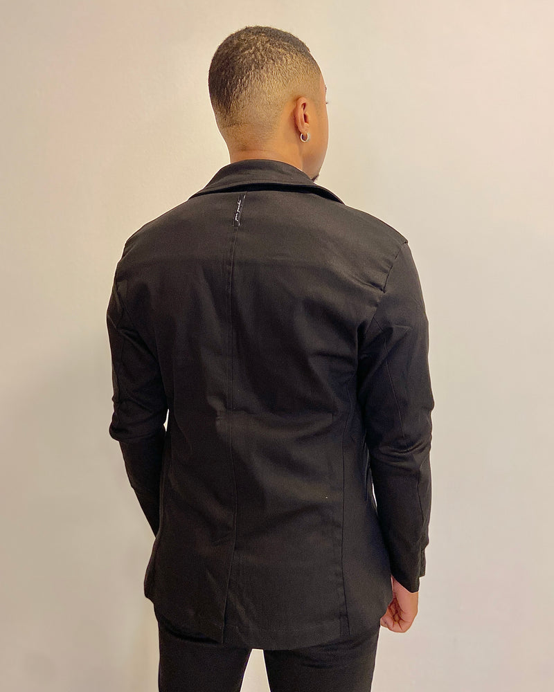 Blazer Slim Per Pochi Preto