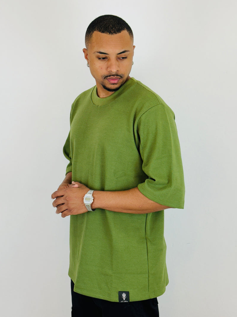 Camiseta Oversized Canelada Verde - Kreta