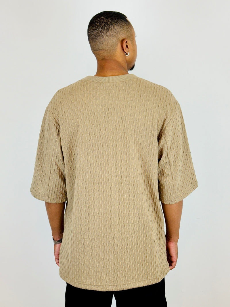 Camiseta Oversized Trançada Marrom - Kreta