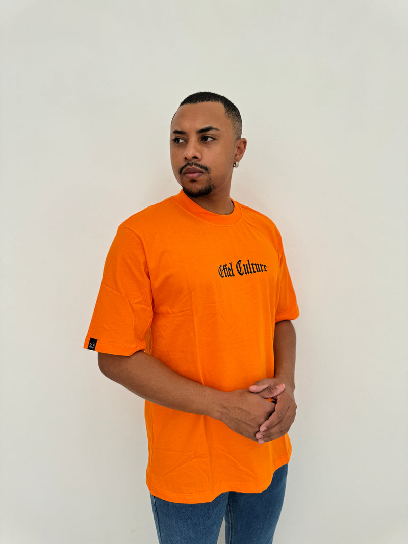 Camiseta Over Globo Laranja - Effel