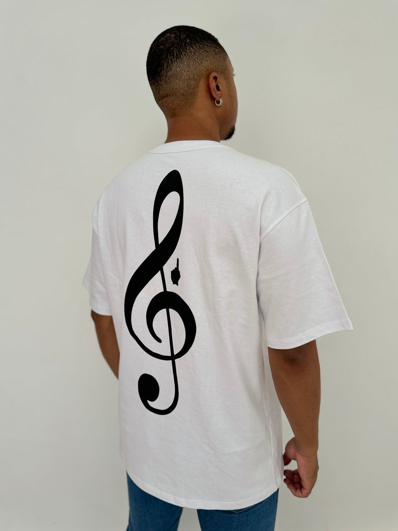 Camiseta Over Music Branca - Buh