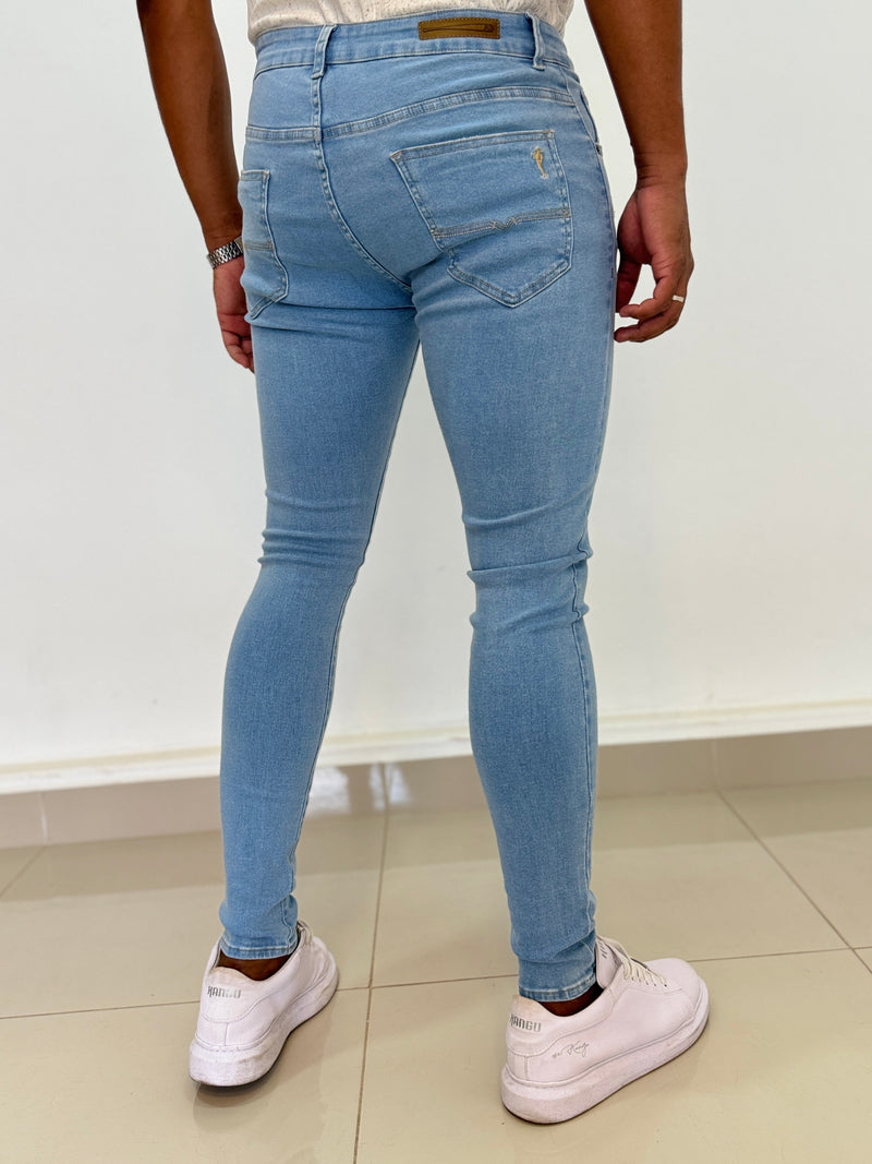 Calça Jeans Skinny Delave Rasgos - Zip Off