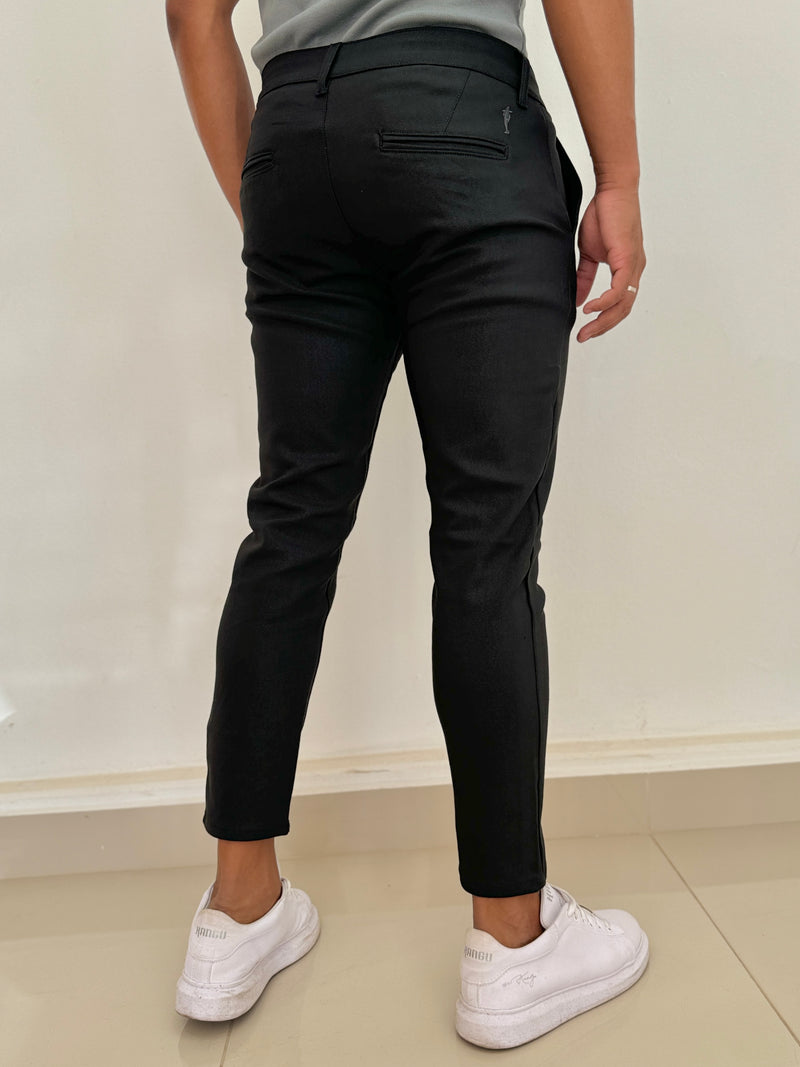 Calça Alfaiataria Transpasse Preta - Zip Off