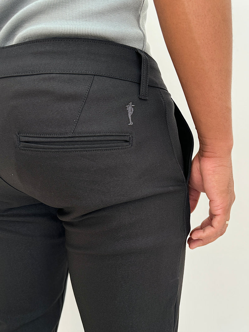 Calça Alfaiataria Transpasse Preta - Zip Off