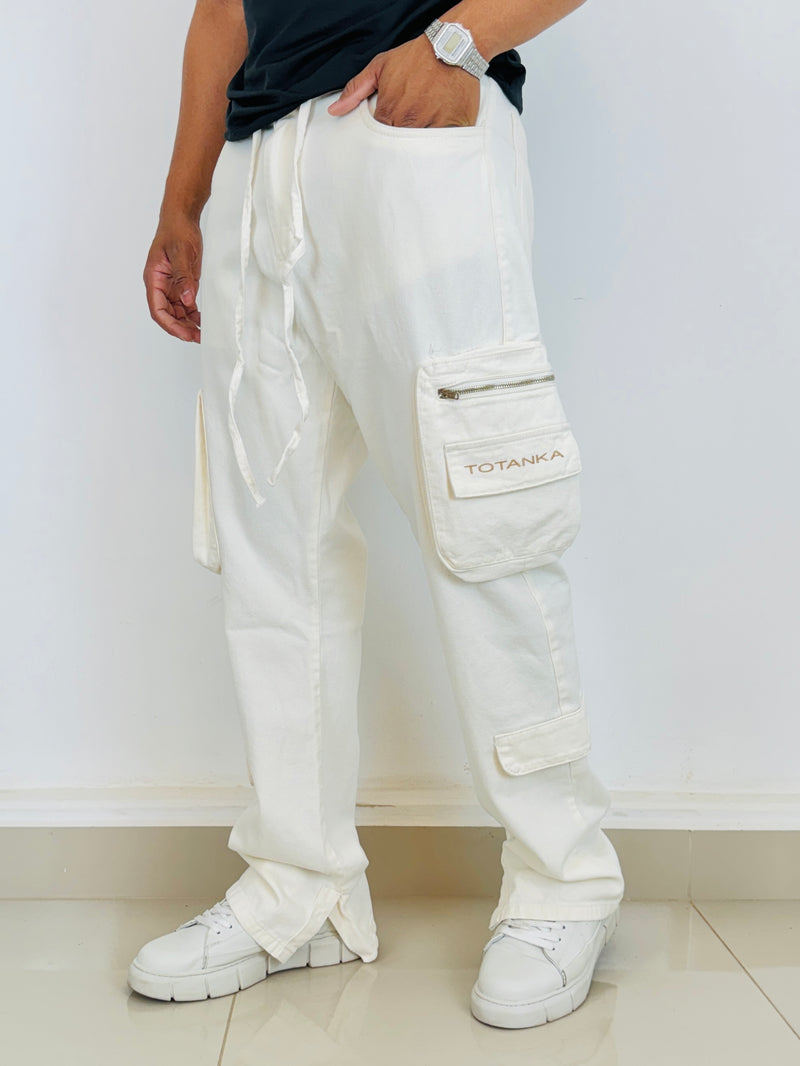 Calça Cargo Off White - Totanka