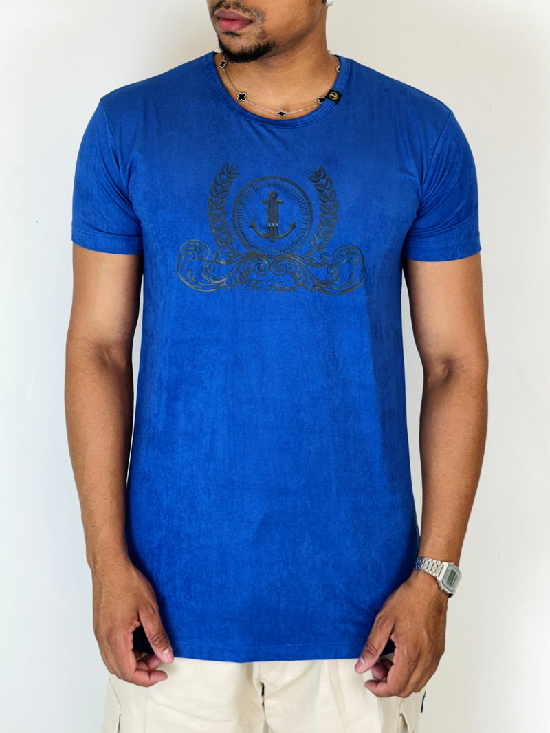 Camiseta Suede Overlay Azul Turquesa - The Hope