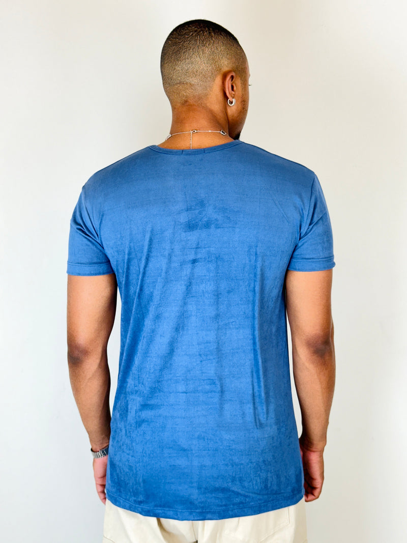 Camiseta Suede Overlay Azul  - The Hope