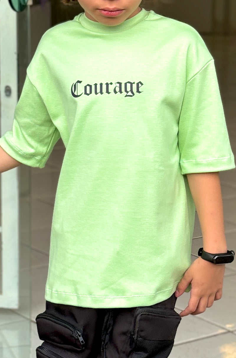 Camiseta Oversized Infantil Verde - Anthony Bernardo