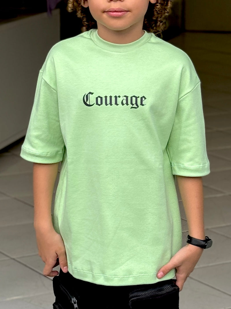 Camiseta Oversized Infantil Verde - Anthony Bernardo