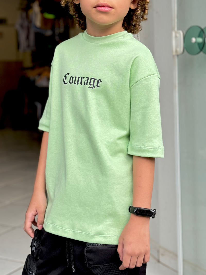 Camiseta Oversized Infantil Verde - Anthony Bernardo